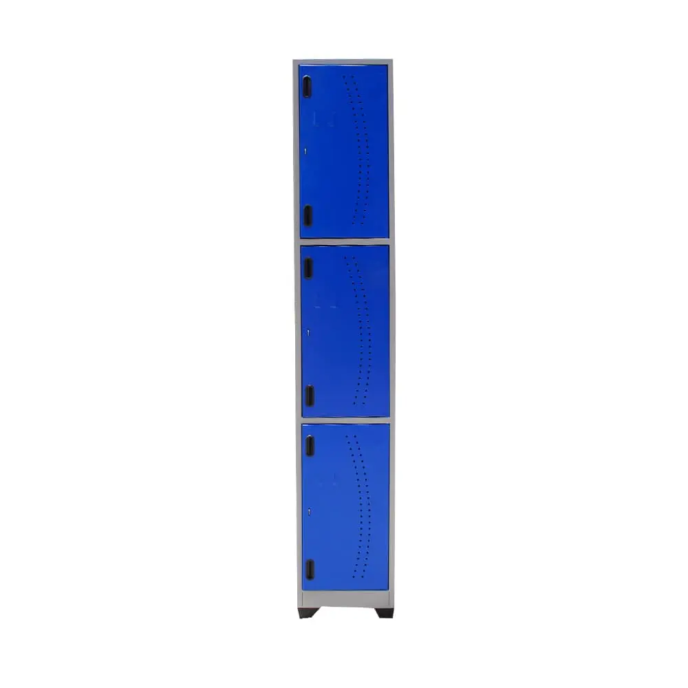 Locker Metálico 3 Puestos - Azul 0