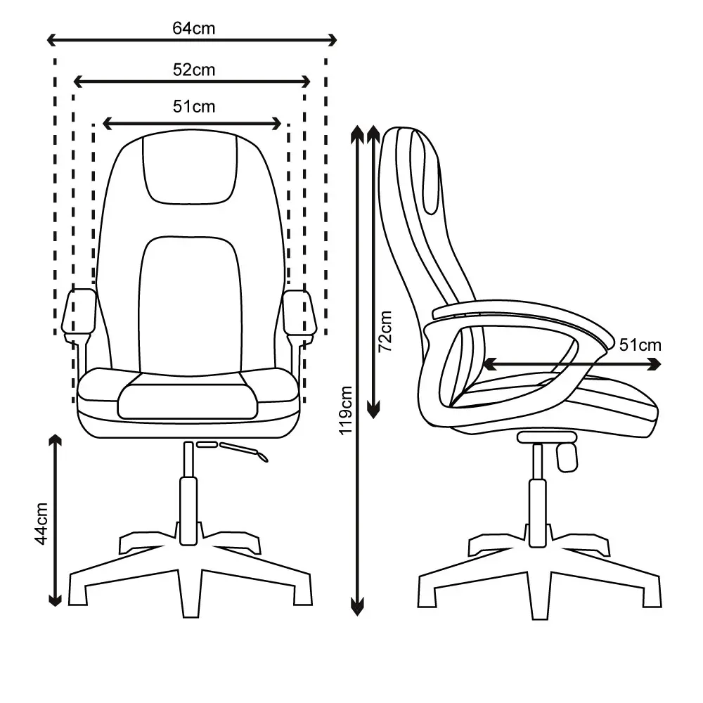 Silla de Escritorio Bélgica Alta 4