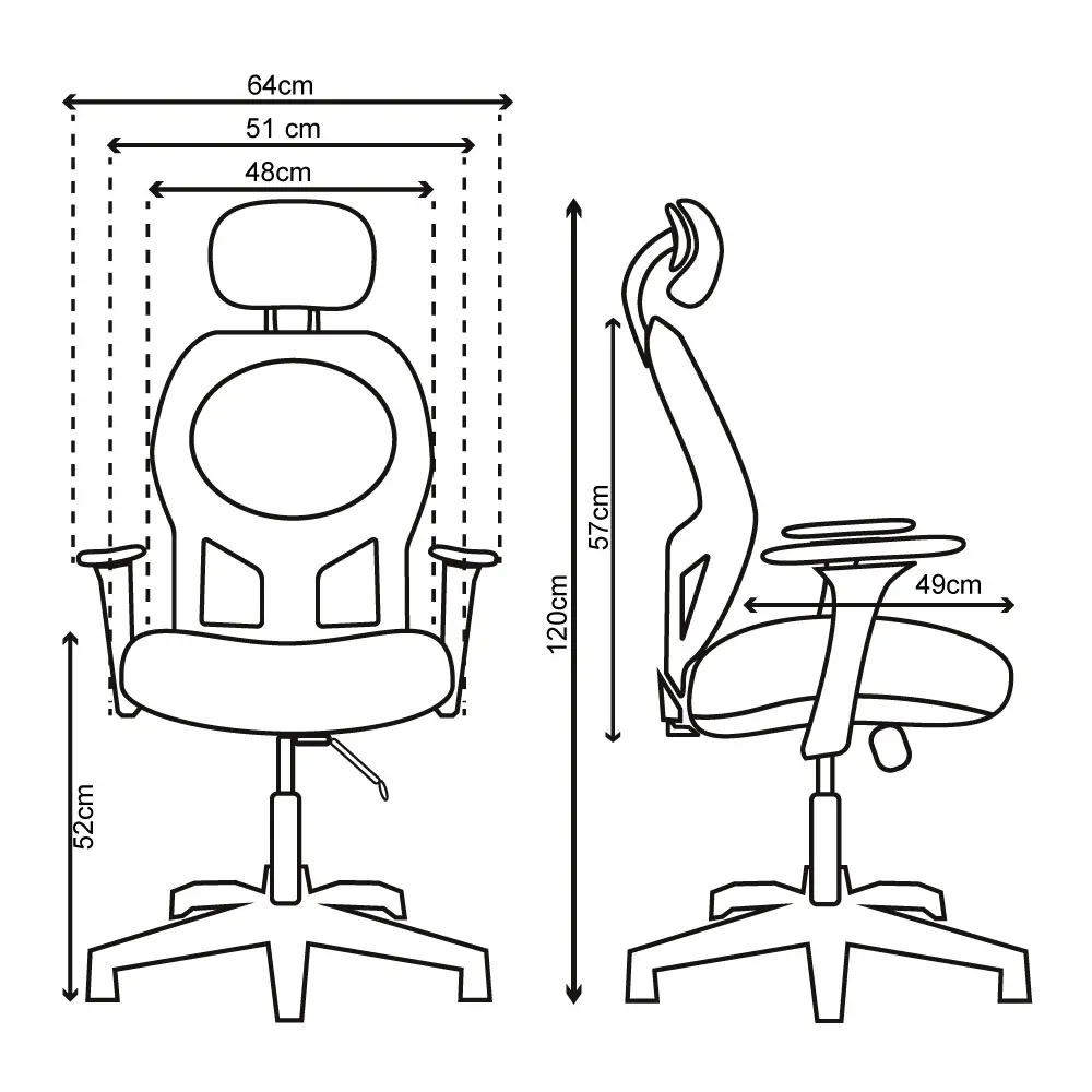 Silla de Escritorio París Con Cabecero 3