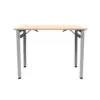 Mesa Plegable Tapa En Madera - Gris, 100 cm