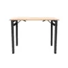 Mesa Plegable Tapa En Madera - Negro, 120 cm