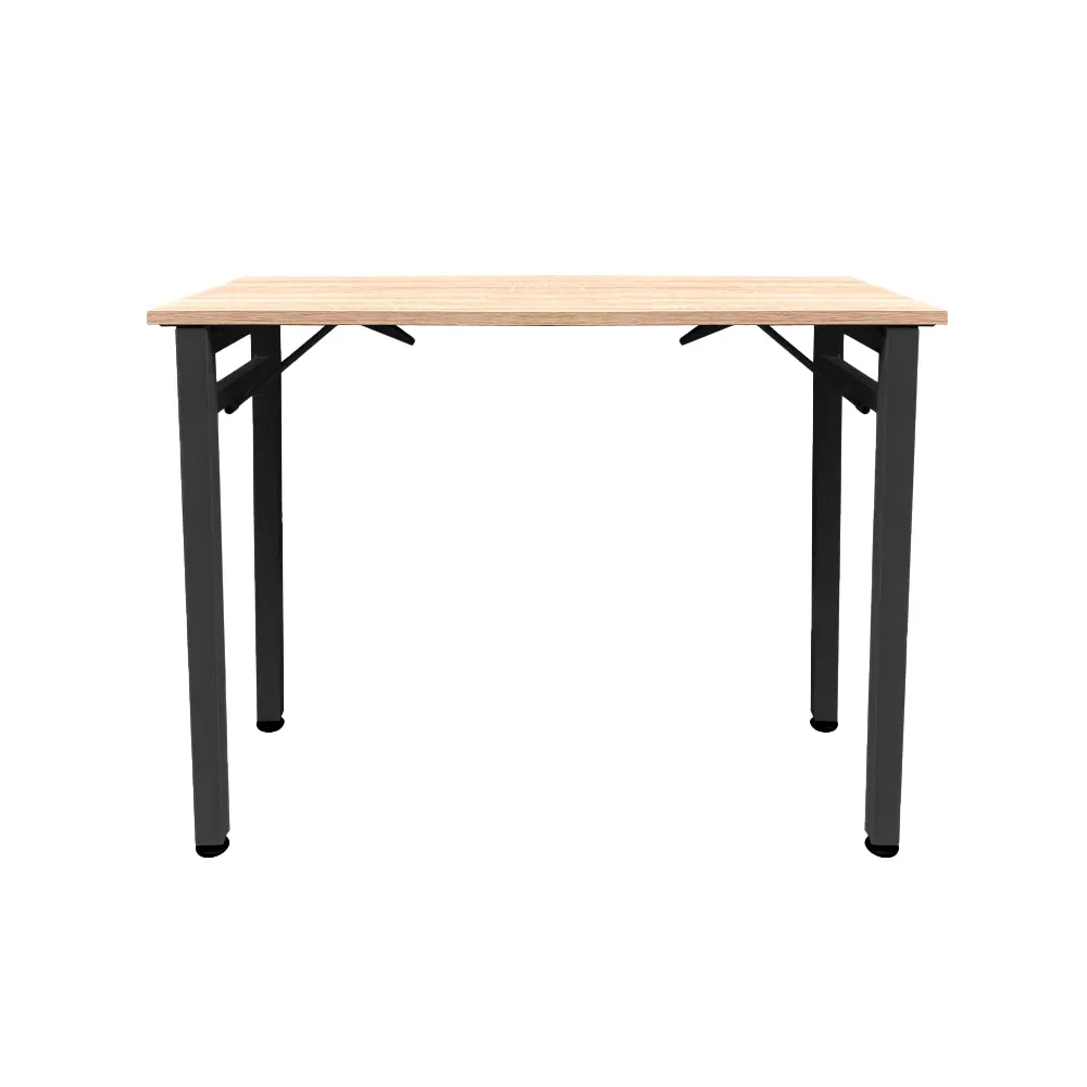 Mesa Plegable Tapa En Madera - Negro, 120 cm 0