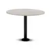 Mesa Anclaje Redonda Base Pintada - Sea White