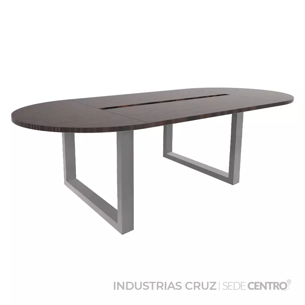 Mesa De Juntas Ovalada 8 Puestos - Wengue 1