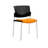 Silla Butterfly Tapizada Cromo - Naranja