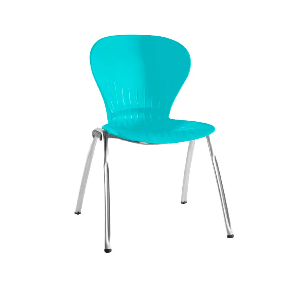 Silla Fija Orión Cromo - Azul Aguamarina 3