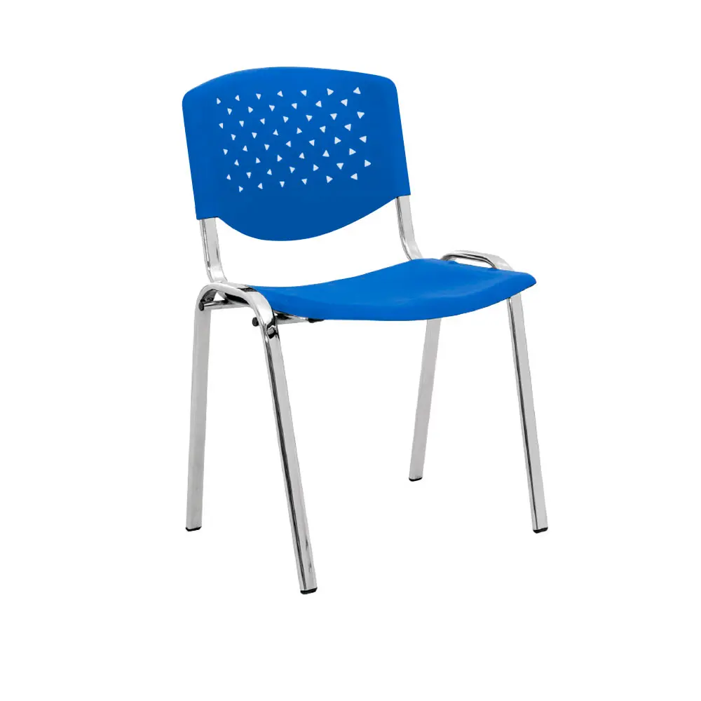 Silla Fija Risma Cromo - Azul 2