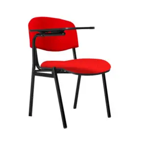 Silla Universitaria Isósceles Brazo Abatible - Negro - Rojo