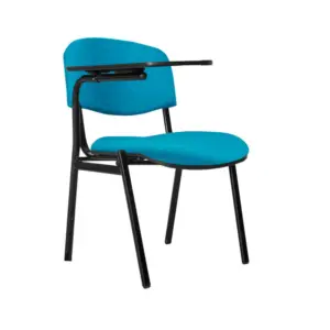 Silla Universitaria Isósceles Brazo Abatible - Negro - Azul Cielo