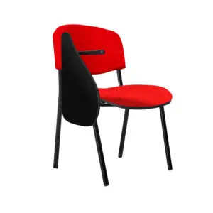 Silla Universitaria Isósceles Brazo Escualizable - Negro - Rojo