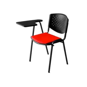 Silla Universitaria Risma Tapizada - Negro - Rojo