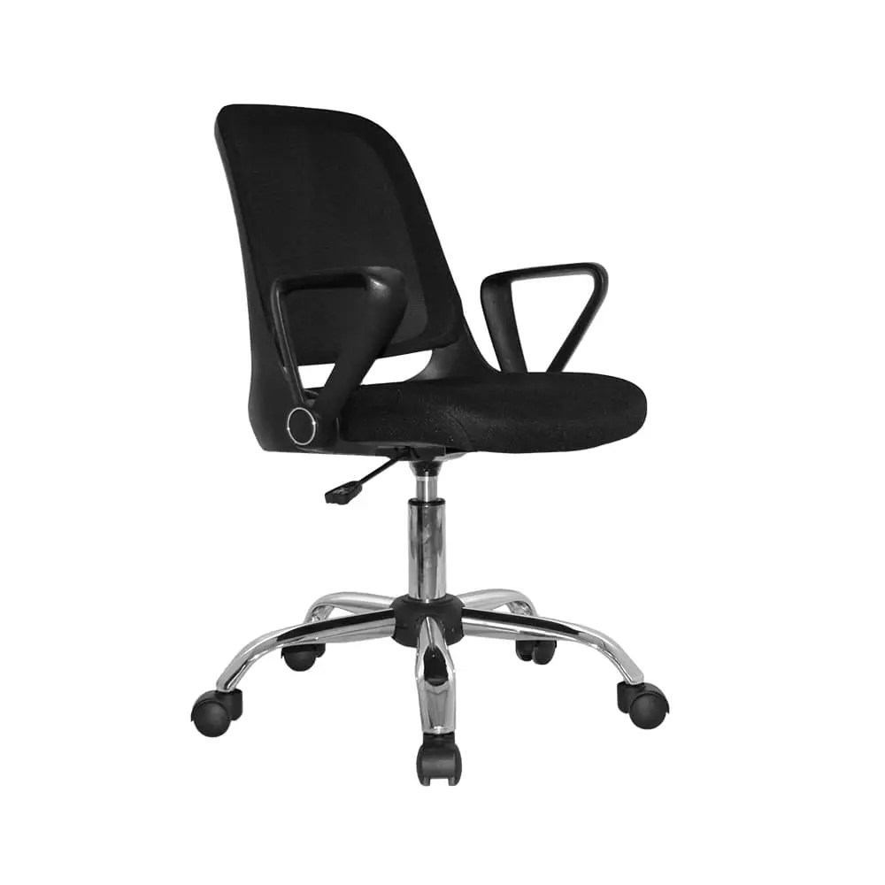 Silla de Escritorio Birmania Negra - Cromo 0