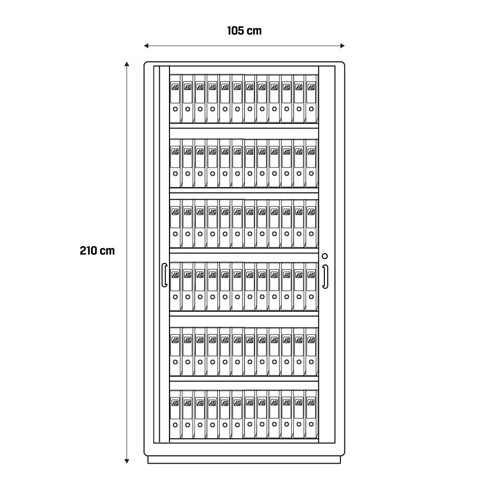 Dimensiones Folderama 210 – Mobiliario modular para oficinas y espacios de trabajo eficientes