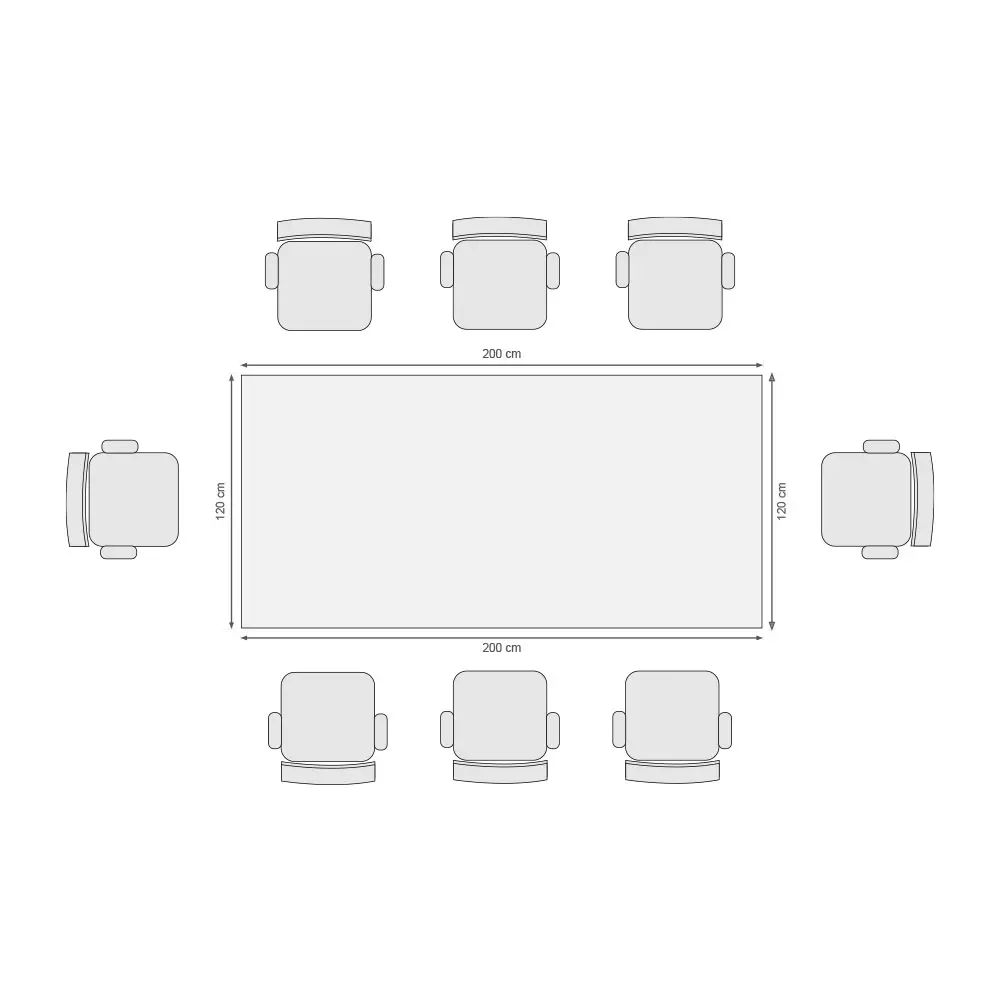 Mesa De Juntas Rectangular 8 Puestos 1