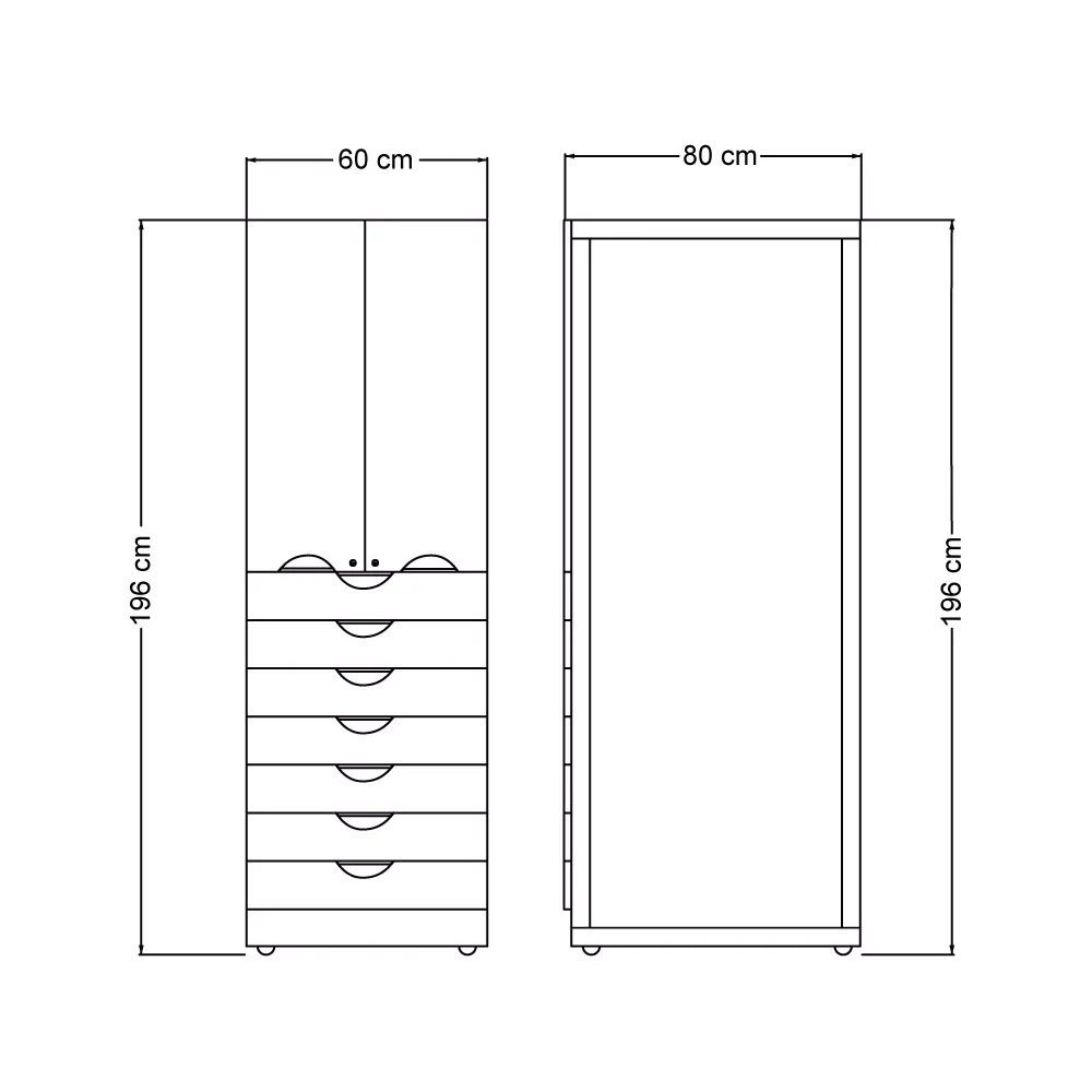 dimensiones torre gavetera