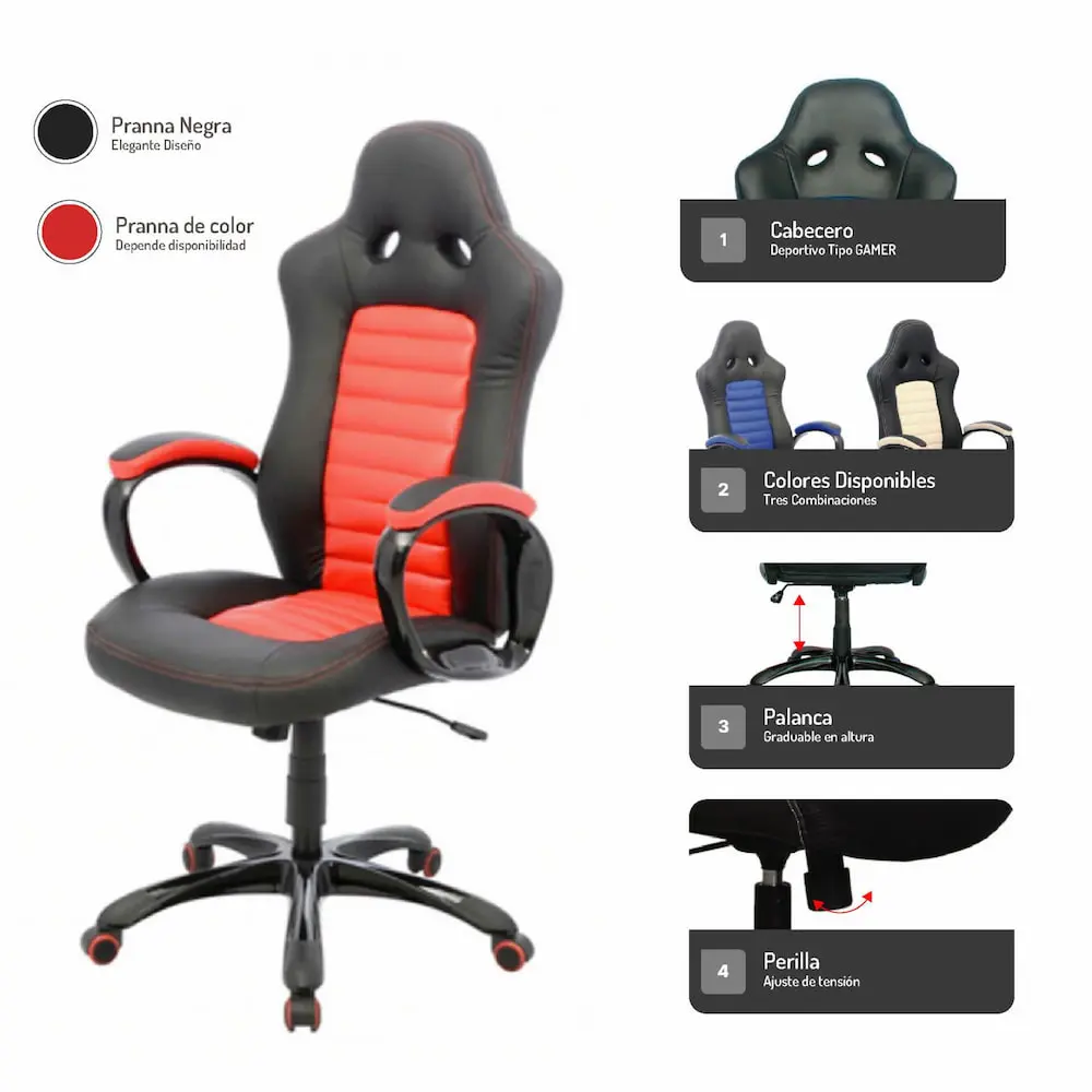 Mecanismo de silla Ferrari – Ajuste ergonómico y diseño sofisticado para oficinas modernas