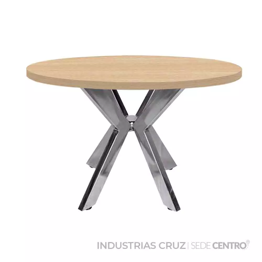 Mesa De Juntas Redonda Cromada