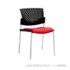 Silla Butterfly Tapizada Cromo - Rojo