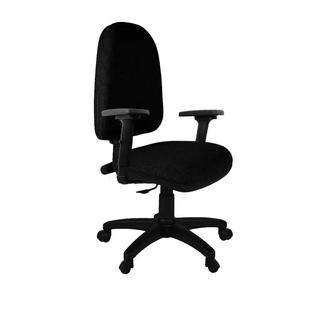 Silla de Escritorio Lisa Alta Brazo Graduable - Negro 3