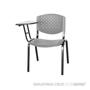 Silla Universitaria Risma Brazo Fijo - Negro - Gris