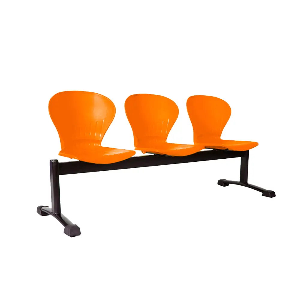 Tándem Orión Plástico 3 Puestos - Naranja 0