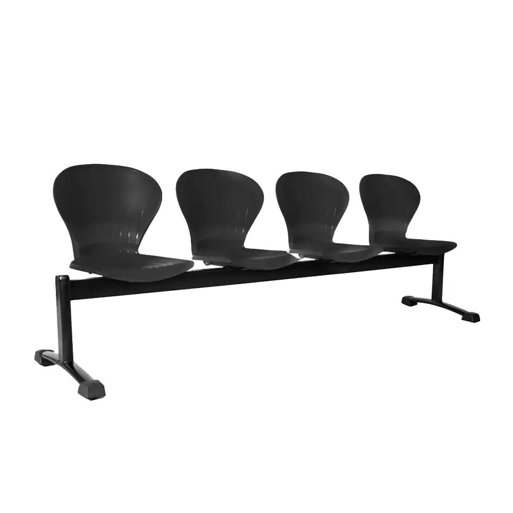 Tándem Orión Plástico 4 Puestos - Negro 4