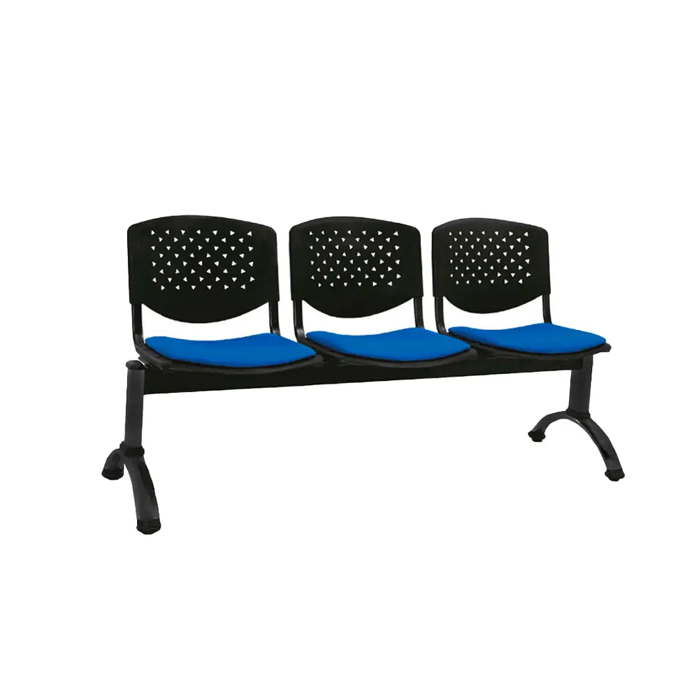 Tándem Risma Tapizado 3 Puestos - Azul 2