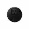 Enchufe Para Mesa Sencillo 70MM - Negro