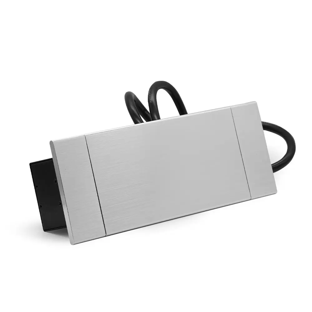 Caja de Conectividad FLIP | Toma Corriente - Plateado 0