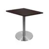 Mesa Delta Cuadrada Base En Acero - Wengue