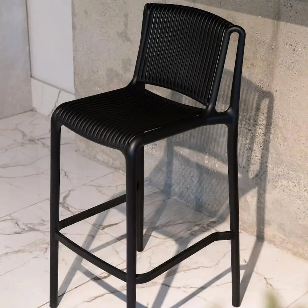 Butaco para barra Ariel negro – Estilo moderno y cómodo para barras de cocina o comedor
