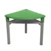 Mesa Infantil Kinder Triangular con Portalibro - Verde