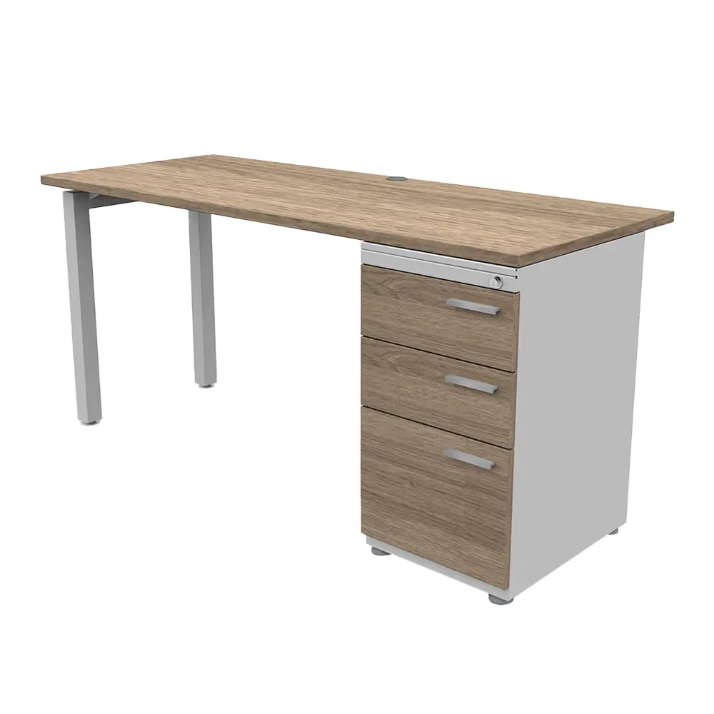 Escritorio Blanco Maka - Blanco - Avalo Oak 1