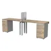 Escritorio Maka Lineal 2 Puestos Blanco - Avalon Oak