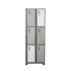 Locker en Madera 6 Puestos Vertical - Gris