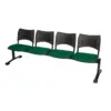 Tándem Smart Asiento Tapizado 4 Puestos - Verde