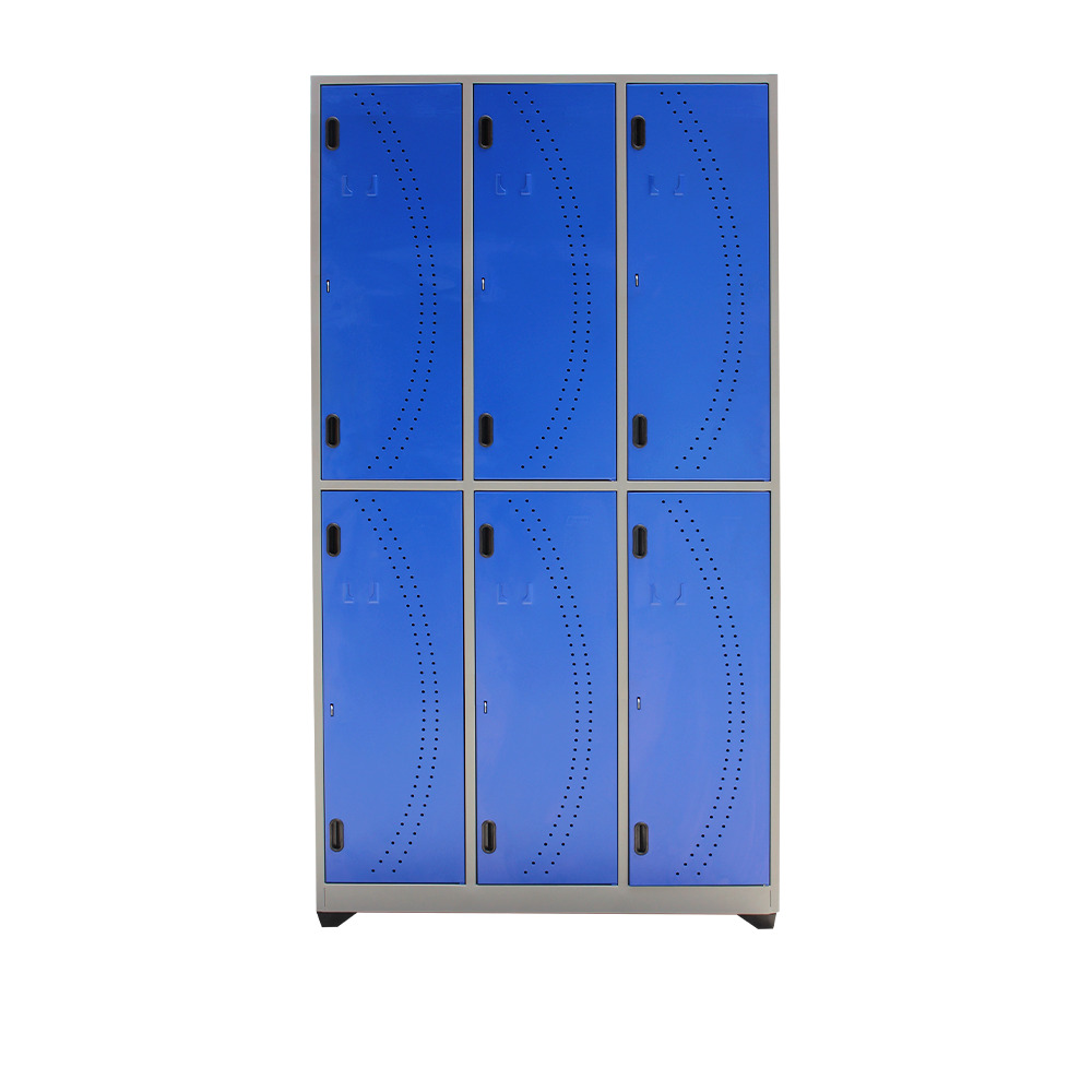 Lockers 6 puetsos horizontal azul 2