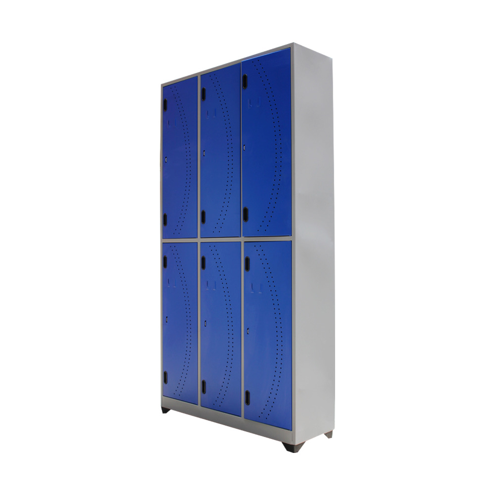 Lockers 6 puetsos horizontal azul 3