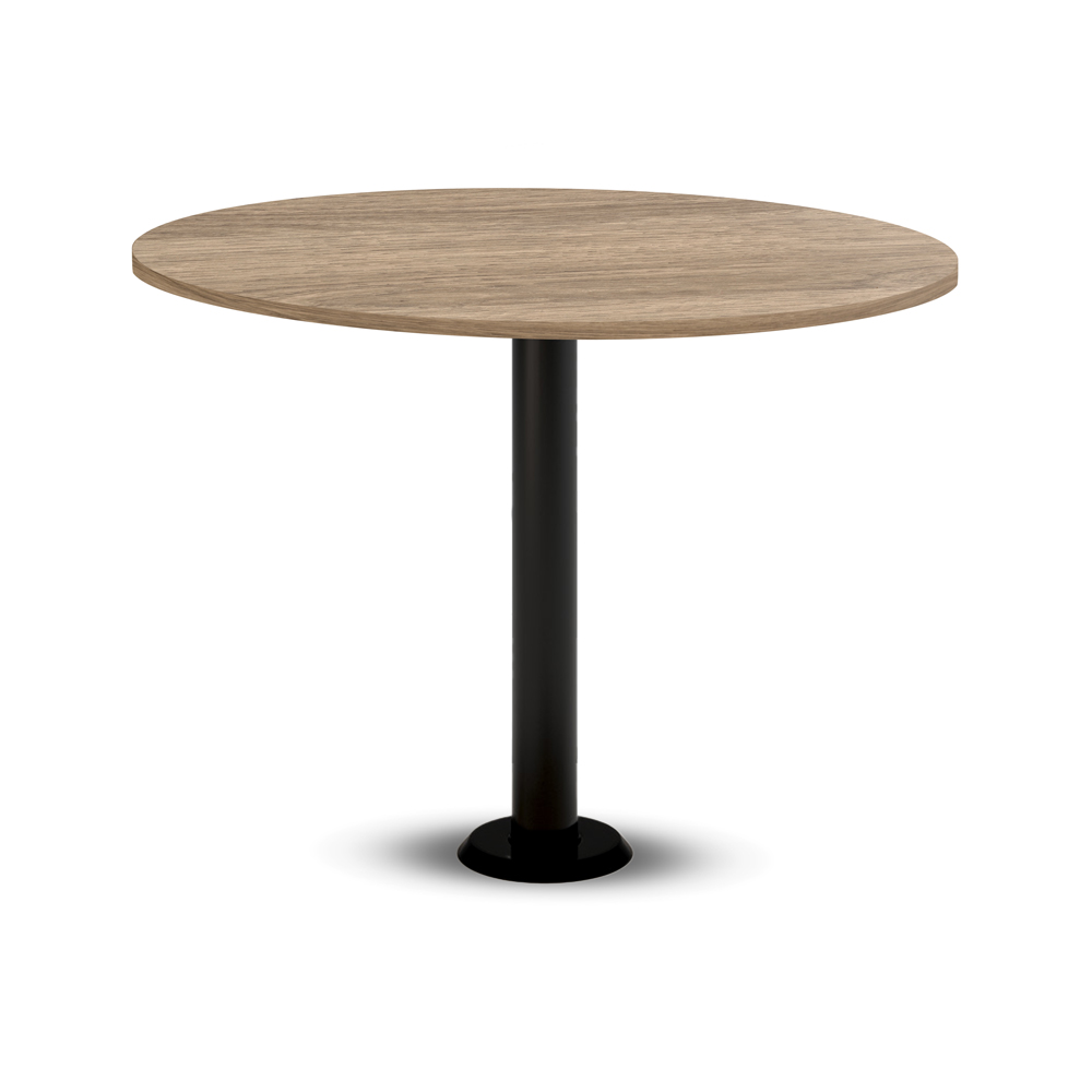 Mesa anclar redonda negro avalon oak