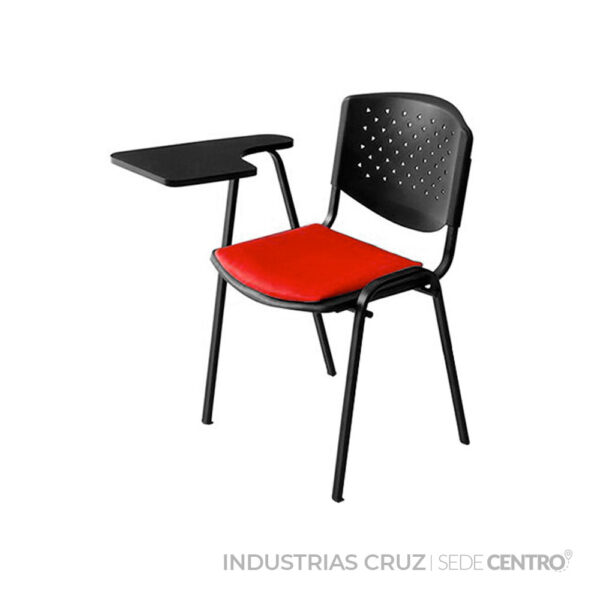 silla universitaria risma tapizada rojo 1