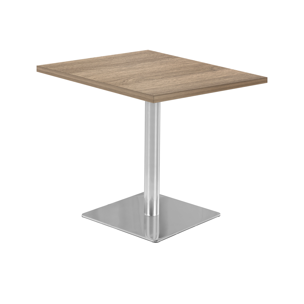 Mesa kappa cuadrada cromo avalon oak