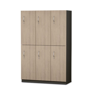 locker en madera de 6 puestos