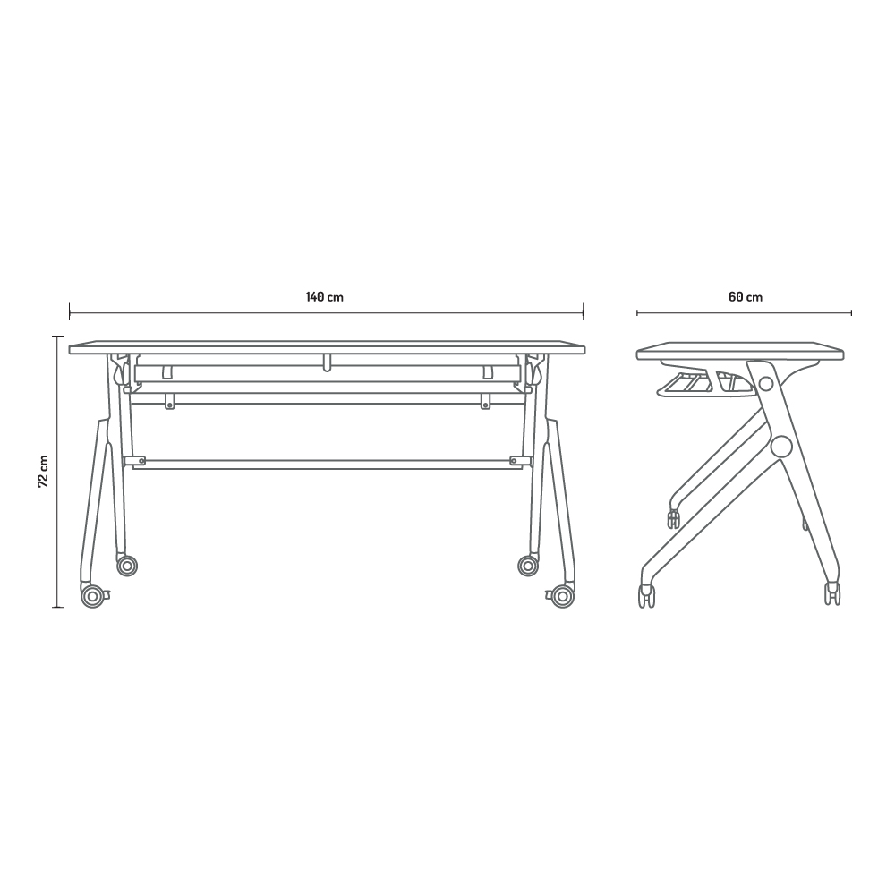 dimensiones mesa plegable clip